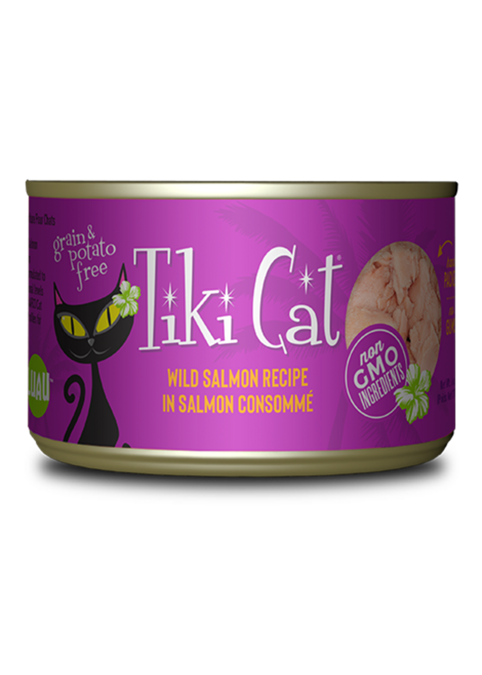 Tiki Cat Tiki Cat Hanalei Luau Wild Salmon in Consomme Wet Cat Food 2.8 oz Cans Case of 12
