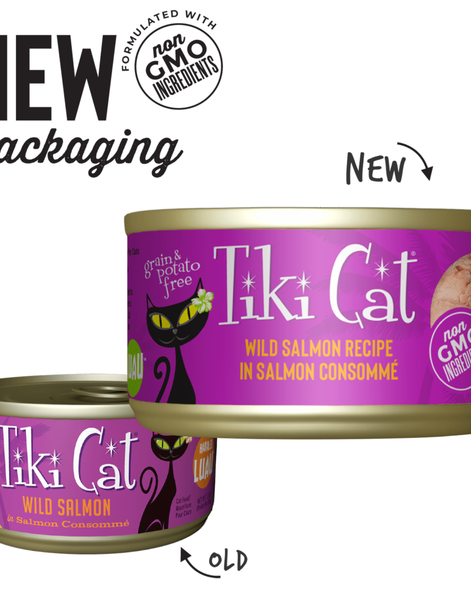 Tiki Cat Tiki Cat Hanalei Luau Wild Salmon in Consomme Wet Cat Food 2.8 oz Cans Case of 12