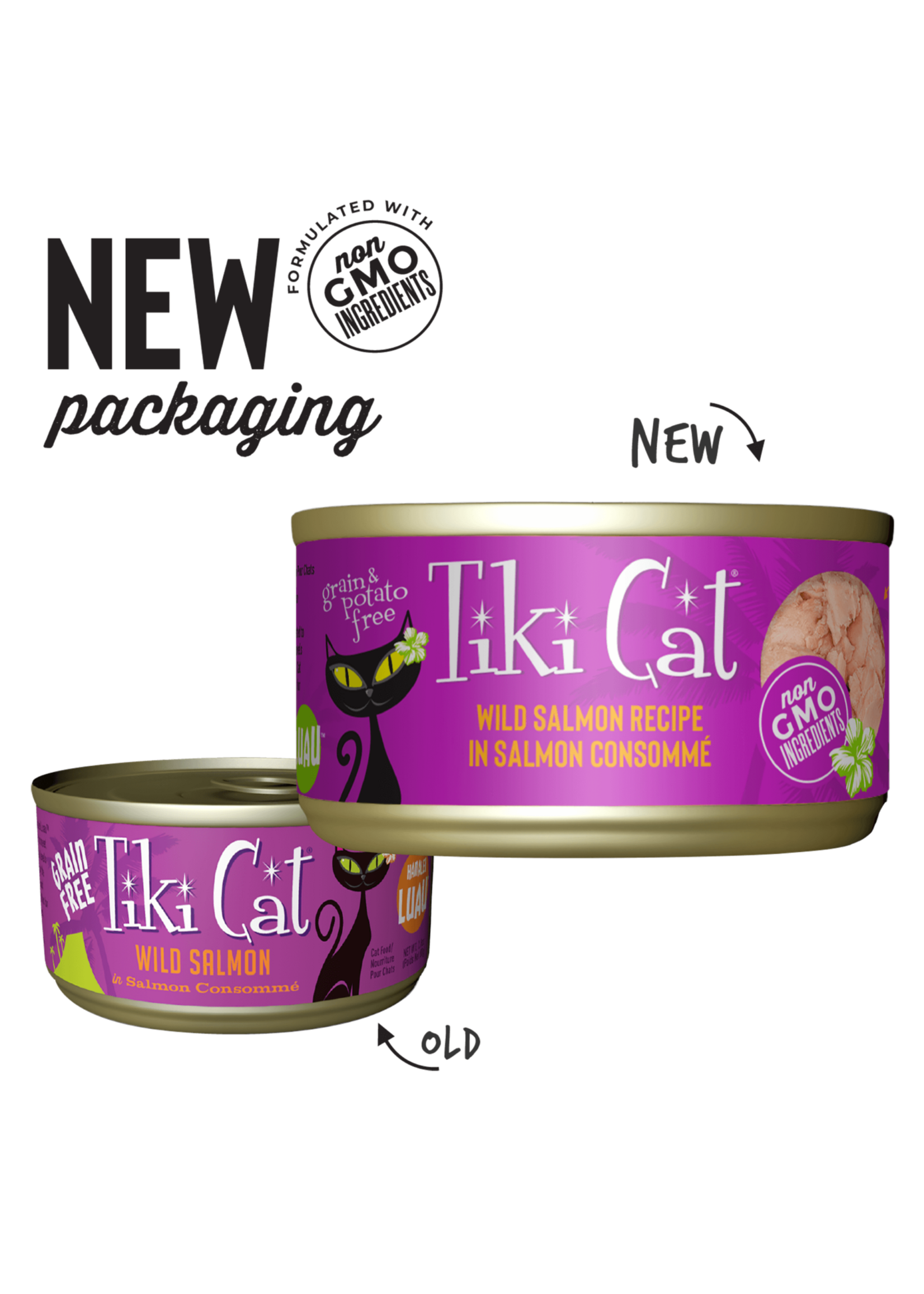 Tiki Cat Tiki Cat Hanalei Luau Wild Salmon in Consomme Wet Cat Food 2.8 oz Cans Case of 12
