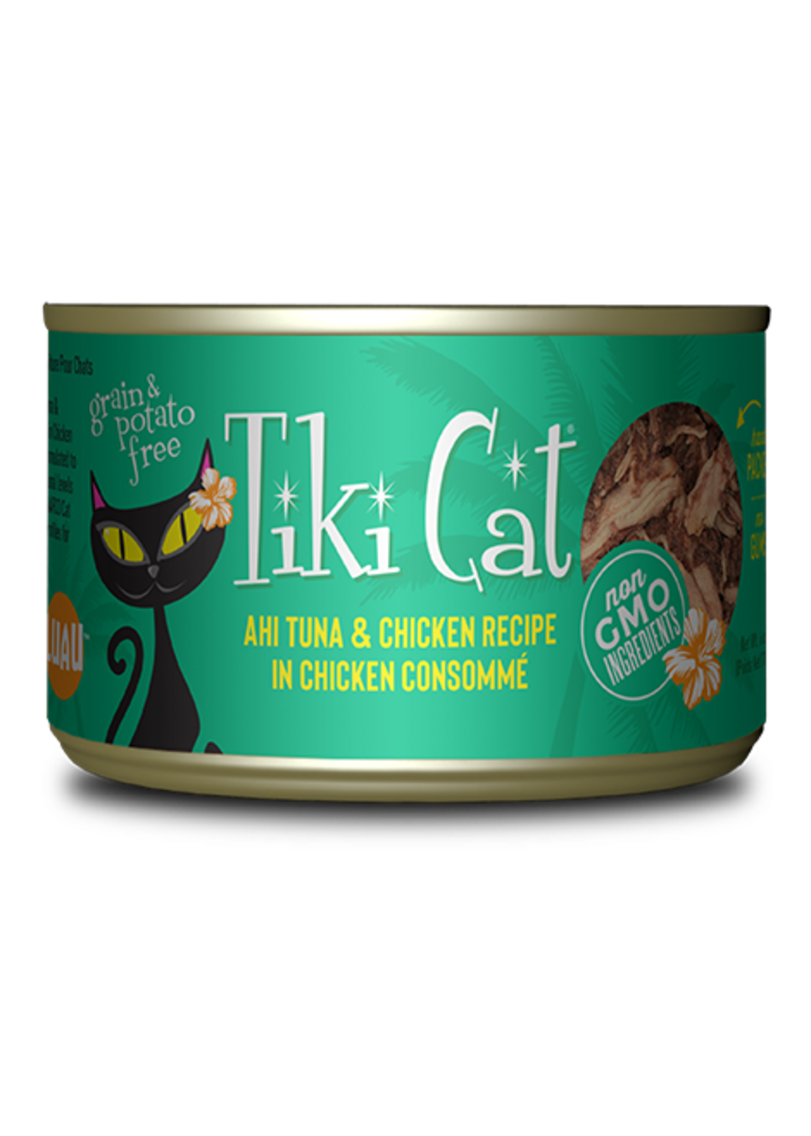 Tiki Cat Tiki Cat Hookena Luau Ahi Tuna & Chicken Wet Cat Food 2.8 oz. Cans Case of 12