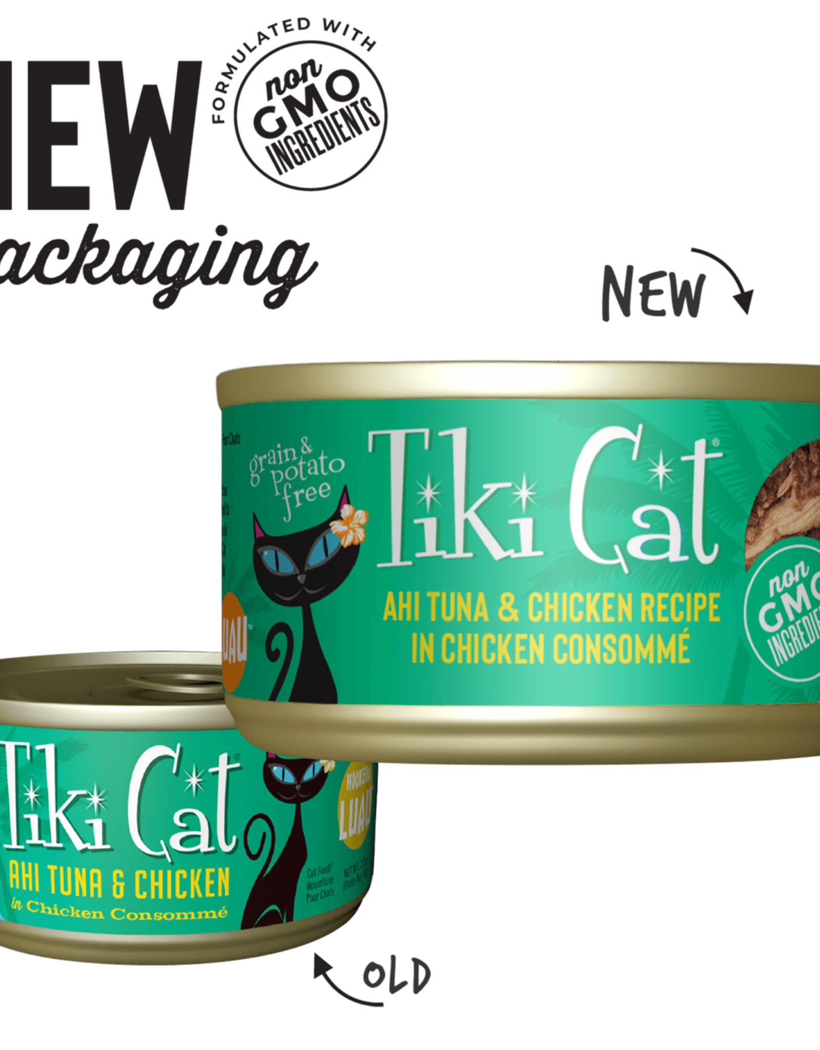 Tiki Cat Tiki Cat Hookena Luau Ahi Tuna & Chicken Wet Cat Food 2.8 oz. Cans Case of 12