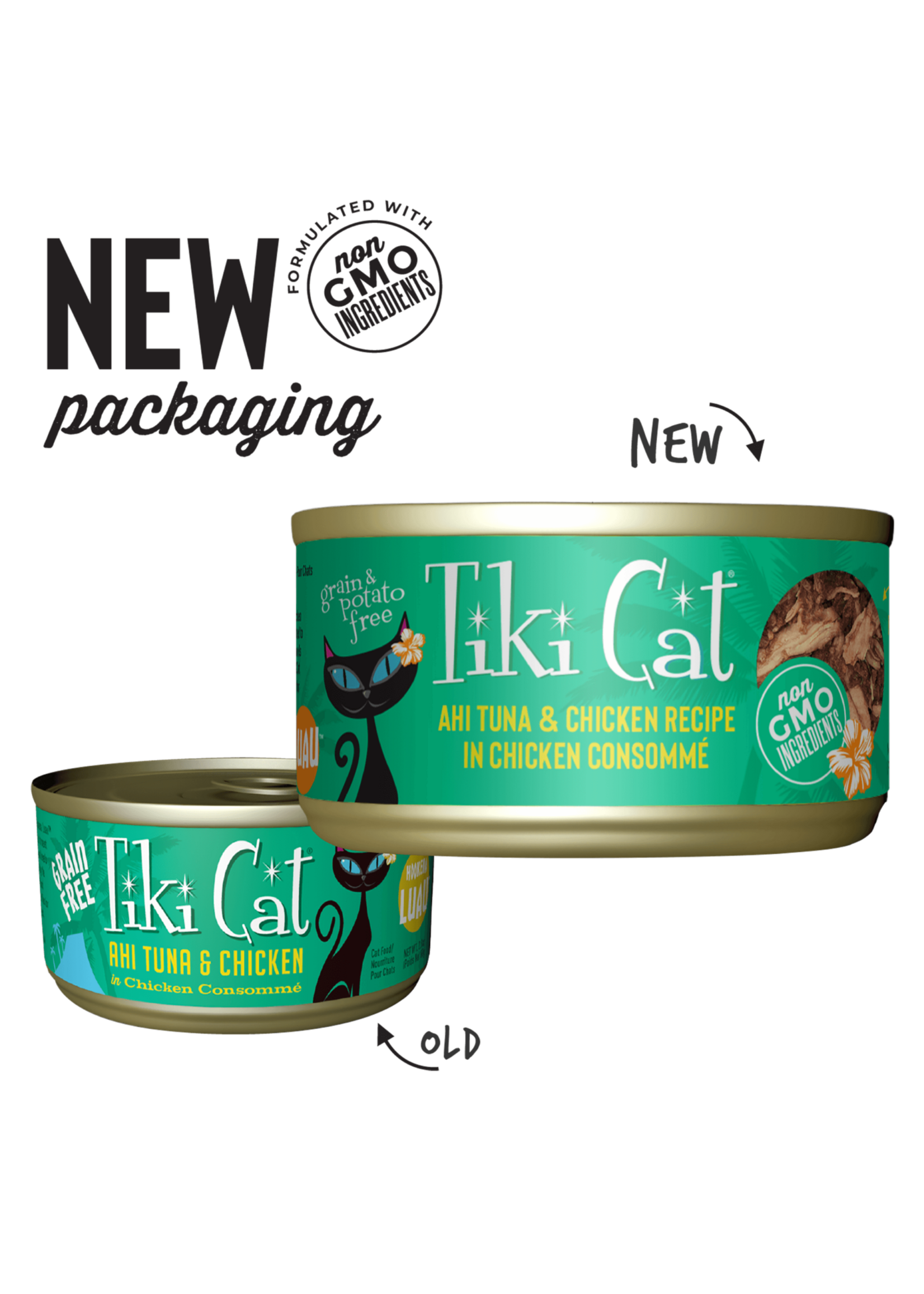 Tiki Cat Tiki Cat Hookena Luau Ahi Tuna & Chicken Wet Cat Food 2.8 oz. Cans Case of 12