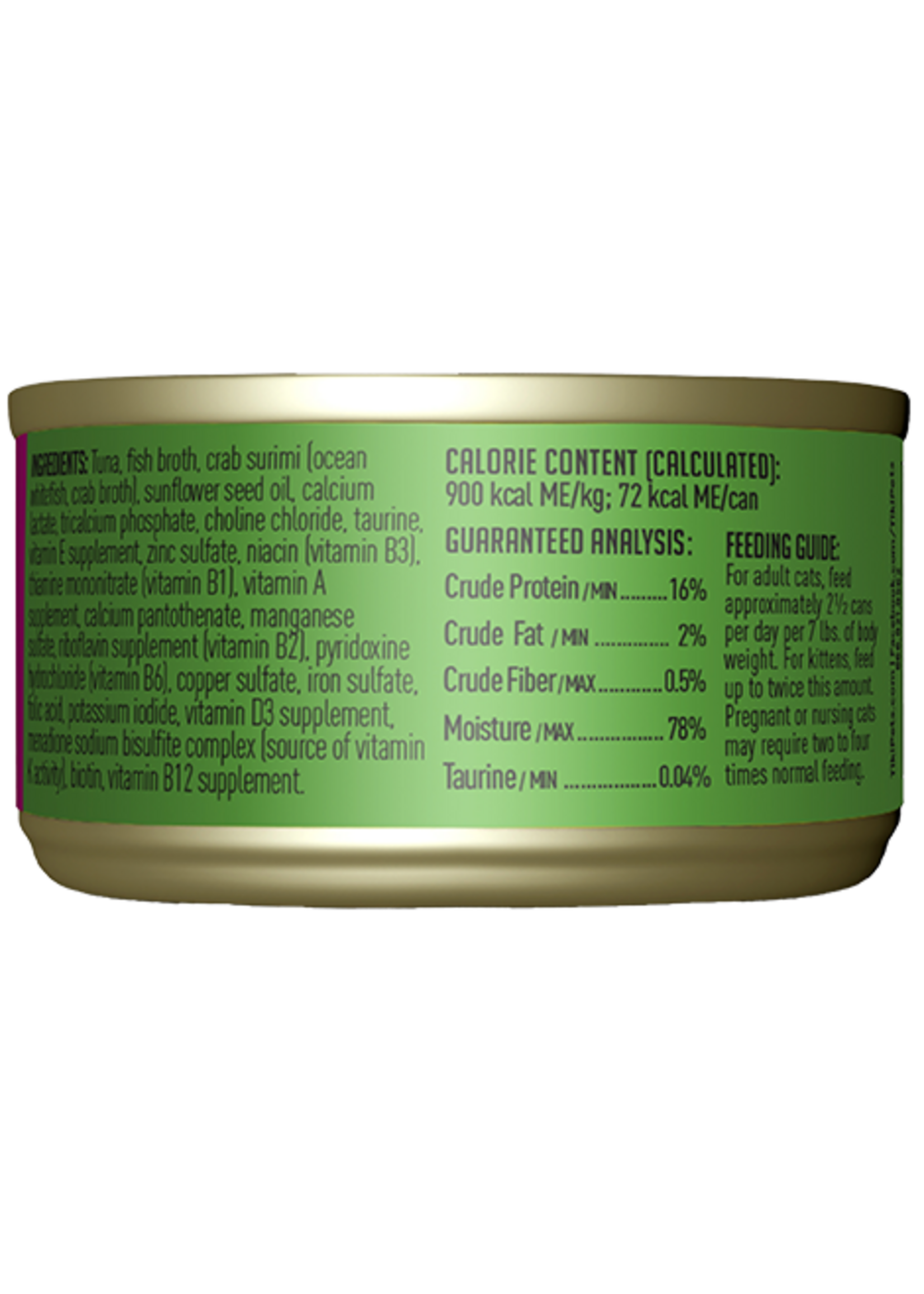 Tiki Cat Tiki Cat Lanai Luau Tuna & Crab Surimi Wet Cat Food 2.8 oz Cans Case of 12