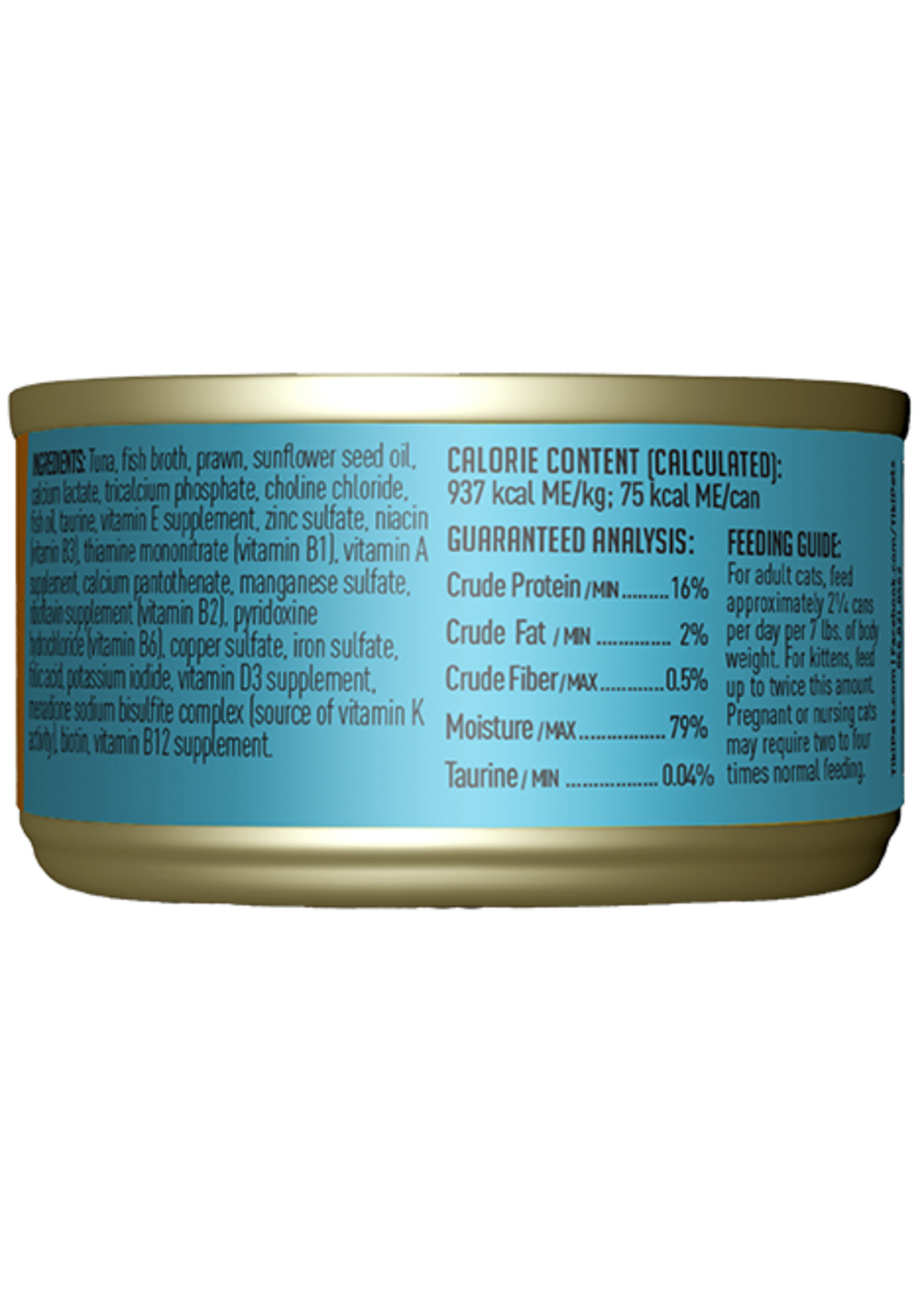 Tiki Cat Tiki Cat Manaha Grill Ahi Tuna with Prawns Wet Cat Food 2.8 oz. Cans Case of 12