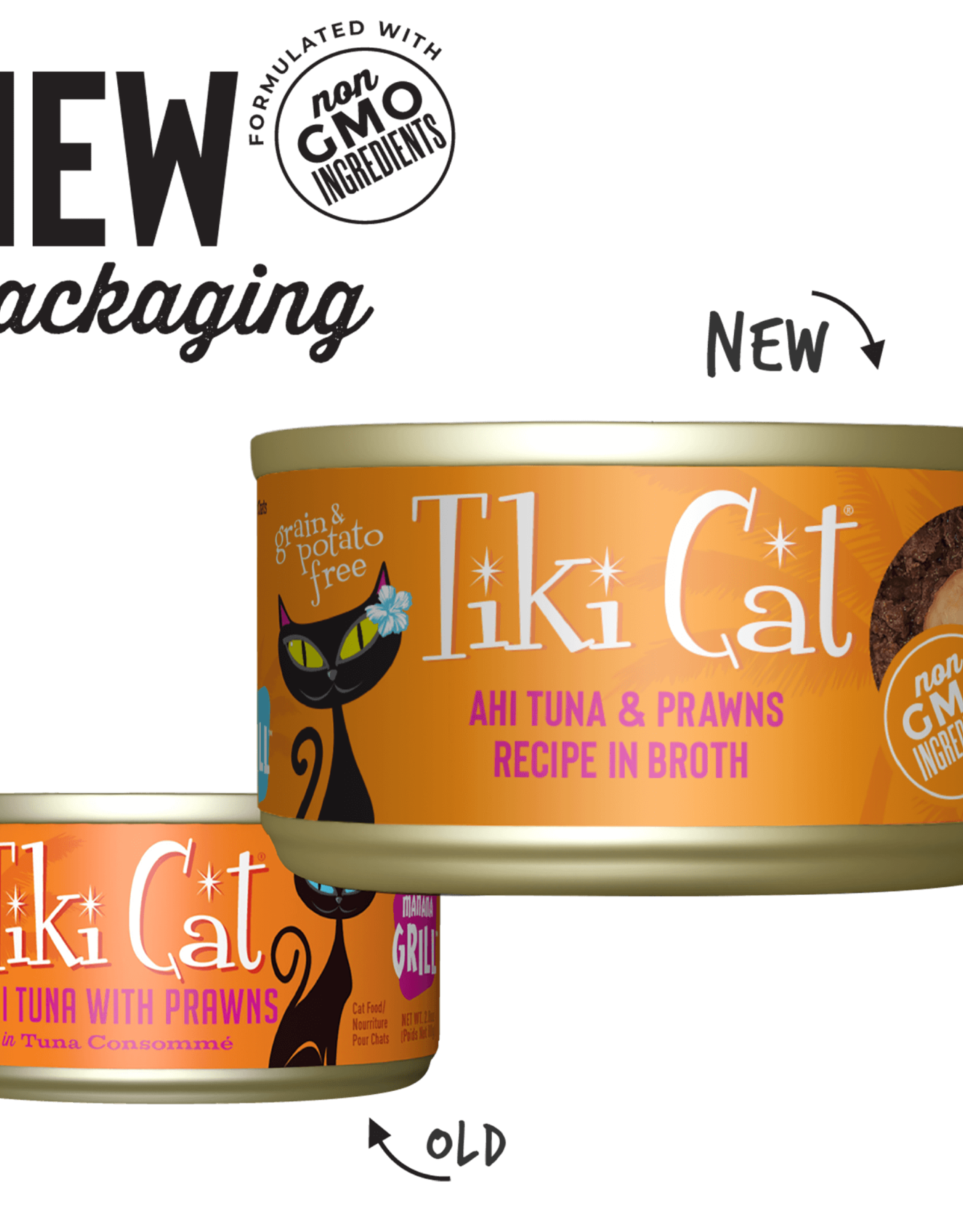 Tiki Cat Tiki Cat Manaha Grill Ahi Tuna with Prawns Wet Cat Food 2.8 oz. Cans Case of 12
