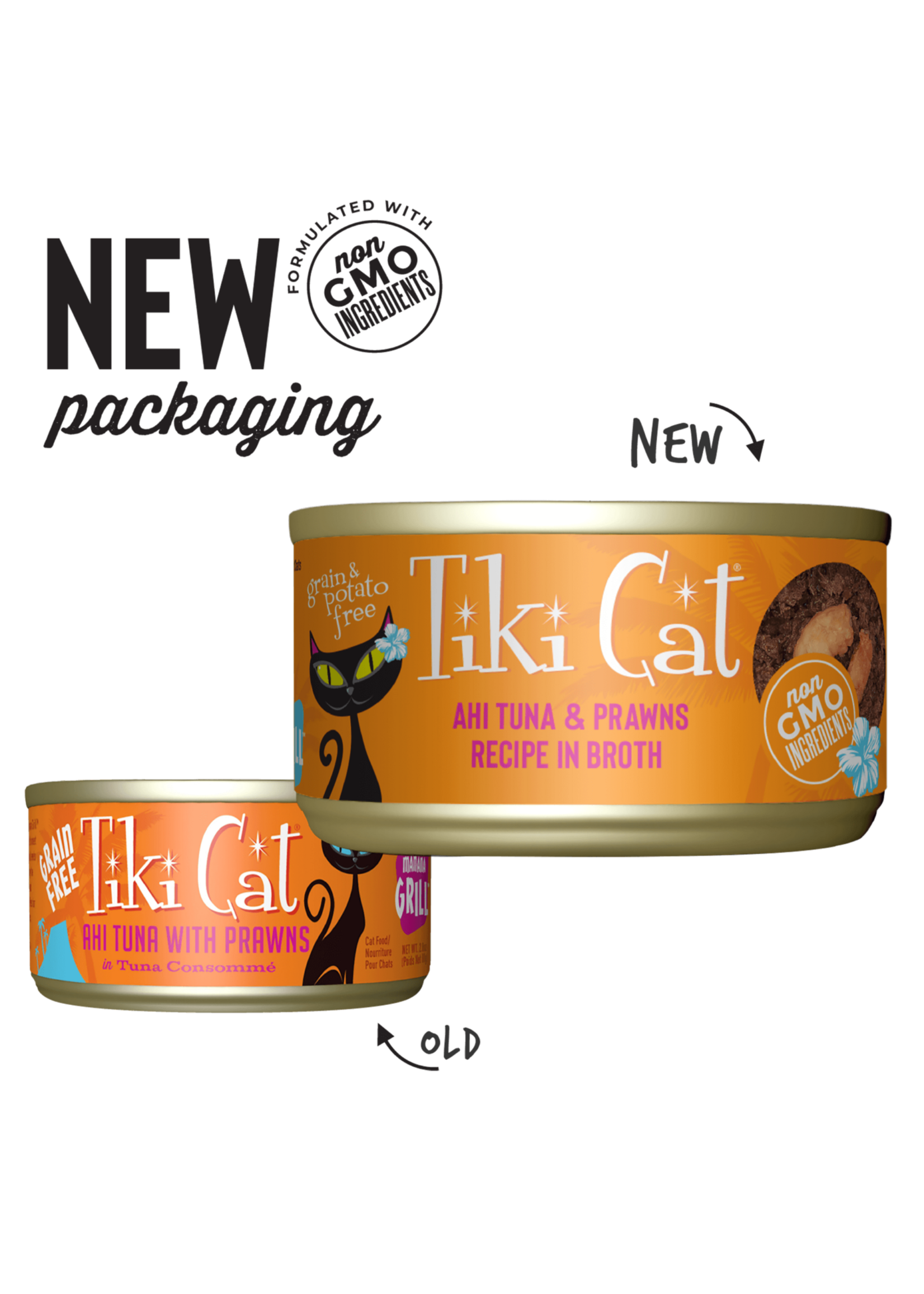 Tiki Cat Tiki Cat Manaha Grill Ahi Tuna with Prawns Wet Cat Food 2.8 oz. Cans Case of 12