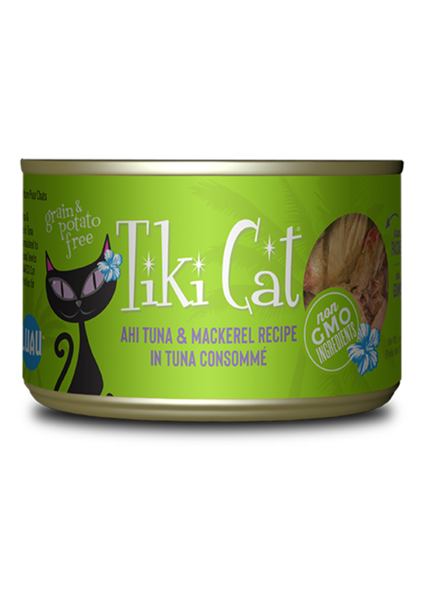 Tiki Cat Tiki Cat Papeekeo Luau Tuna & Mackerel Wet Cat Food 2.8 Oz. Cans Case of 12