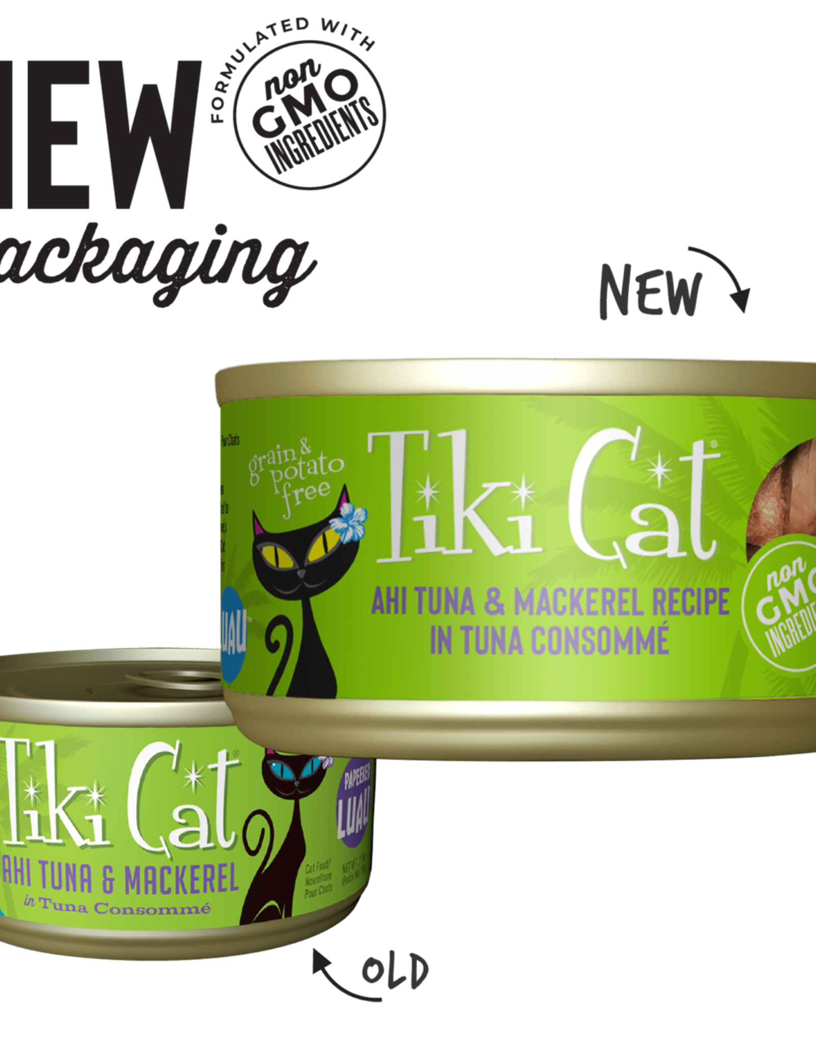 Tiki Cat Tiki Cat Papeekeo Luau Tuna & Mackerel Wet Cat Food 2.8 Oz. Cans Case of 12