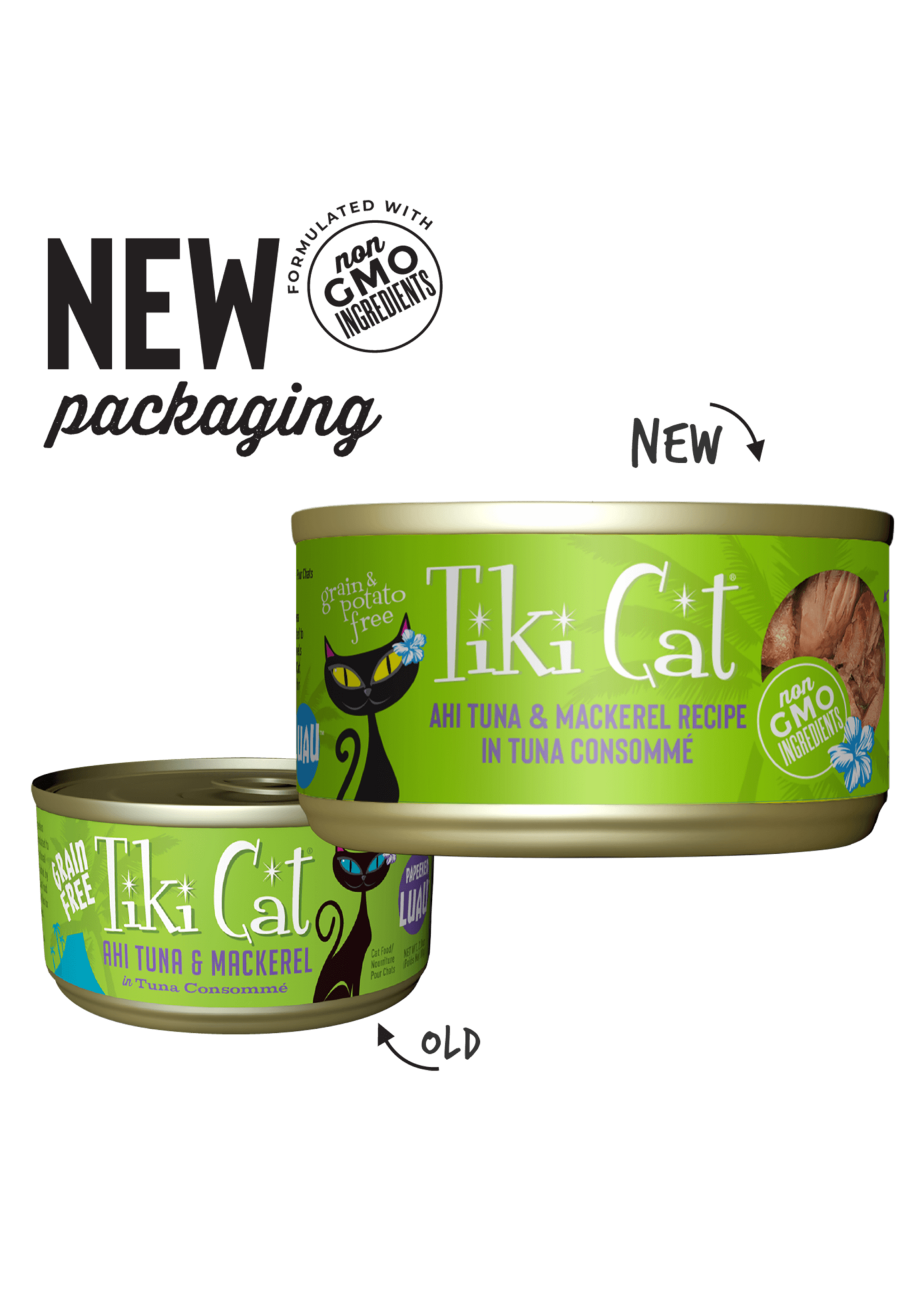 Tiki Cat Tiki Cat Papeekeo Luau Tuna & Mackerel Wet Cat Food 2.8 Oz. Cans Case of 12