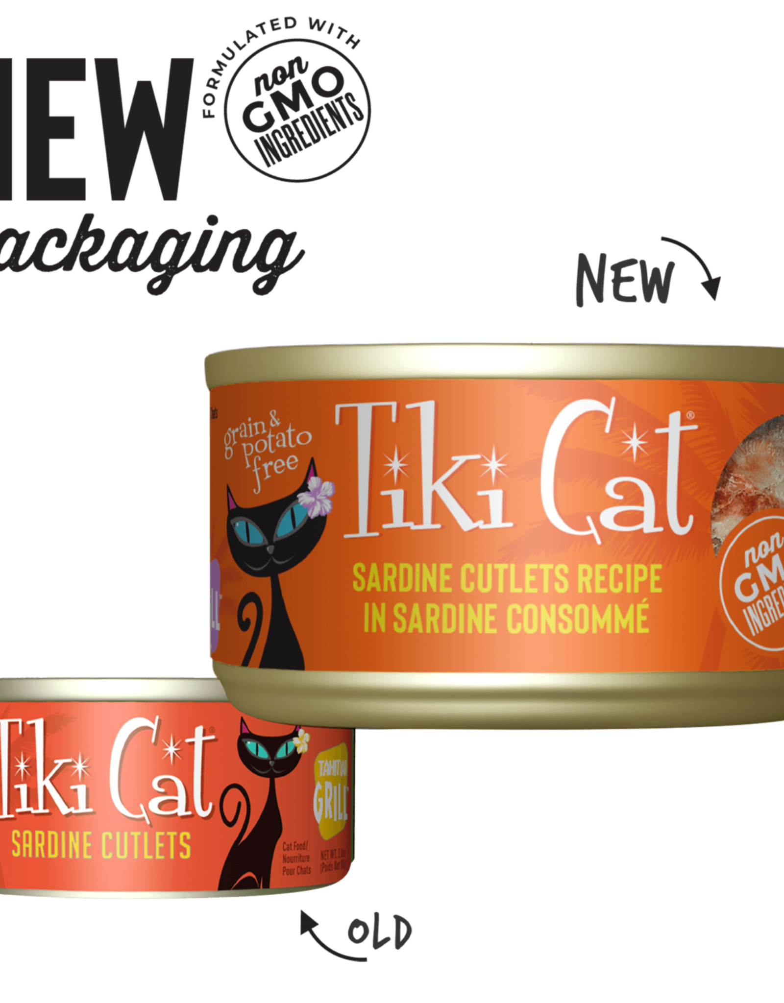 Tiki Cat Tiki Cat Tahitian Grill Sardine Wet Cat Food 2.8 oz. Cans Case of 12