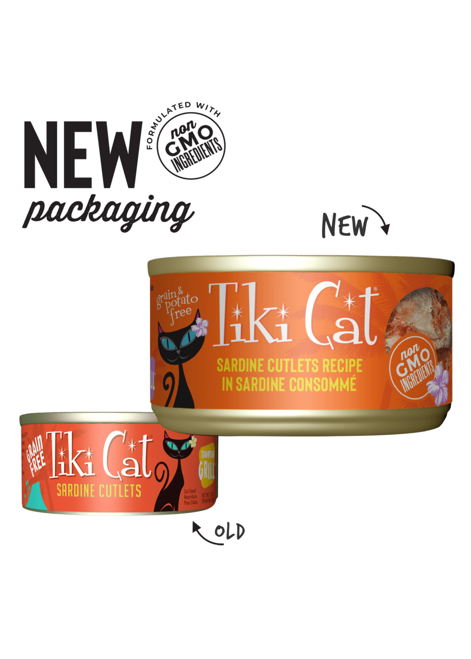 Tiki Cat Tiki Cat Tahitian Grill Sardine Wet Cat Food 2.8 oz. Cans Case of 12