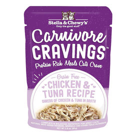 STELLA & CHEWY'S LLC STELLA & CHEWY'S CAT CARNIVORE CRAVINGS CHICKEN & TUNA 2.8OZ CASE OF 24