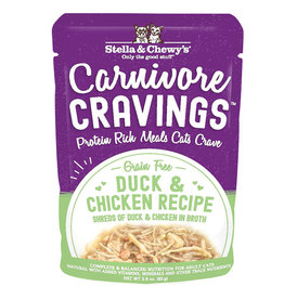 STELLA & CHEWY'S LLC STELLA & CHEWY'S CAT CARNIVORE CRAVINGS DUCK & CHICKEN 2.8OZ CASE OF 24