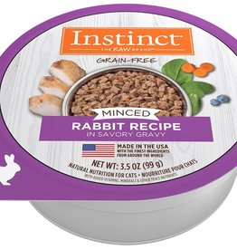 Instinct Instinct Minced Rabbit Recipe Wet Cat Food 3.5 oz. Trays, Case of 12