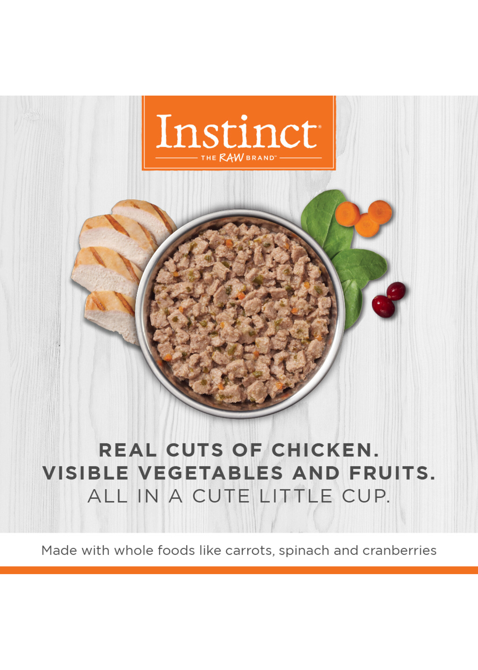 Instinct Instinct Minced Chicken Recipe Wet Cat Food 3.5 oz. Trays, Case of 12