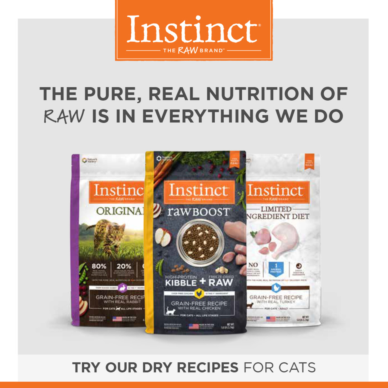 Instinct Instinct Minced Chicken Recipe Wet Cat Food 3.5 oz. Trays, Case of 12