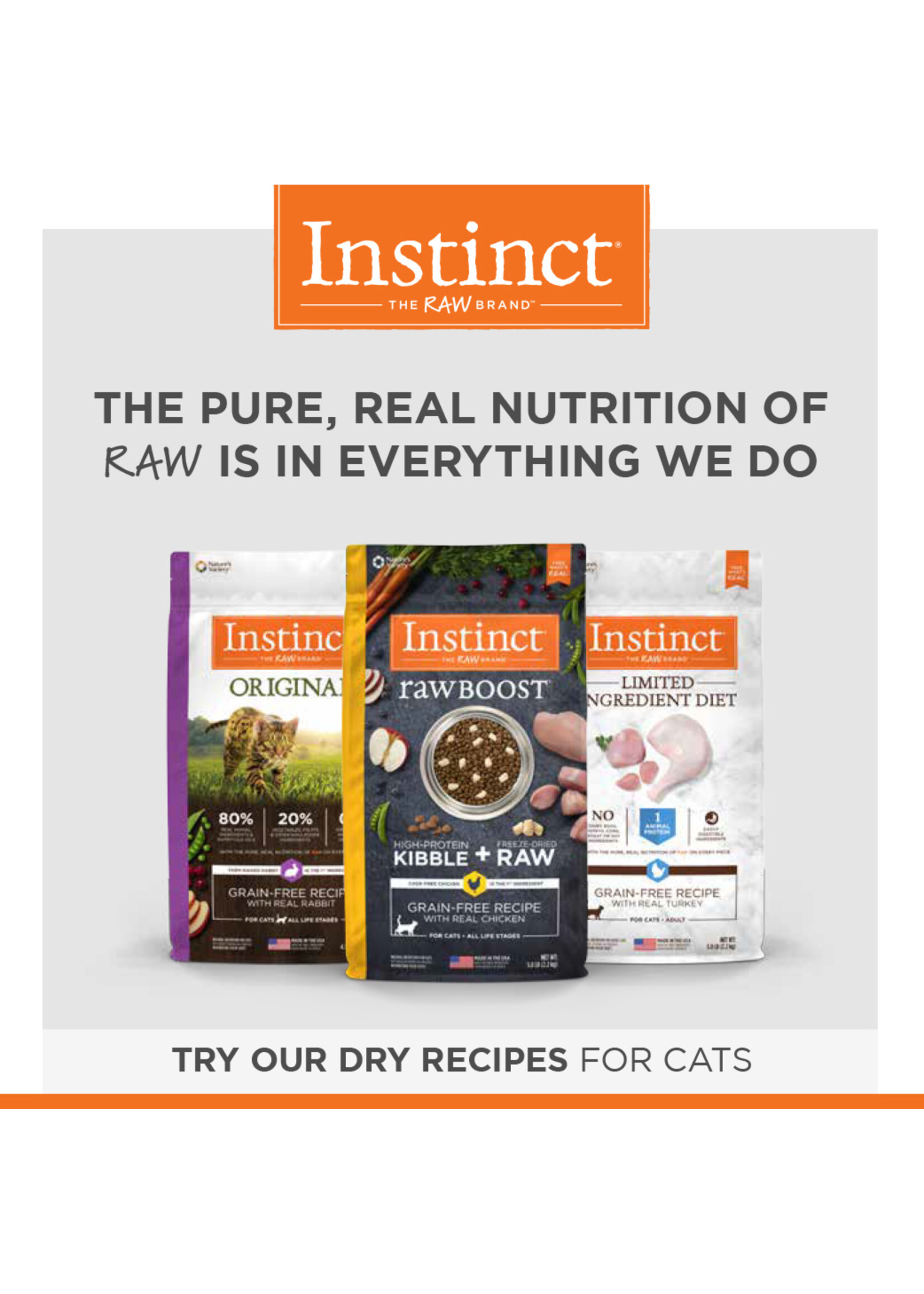 Instinct Instinct Minced Chicken Recipe Wet Cat Food 3.5 oz. Trays, Case of 12