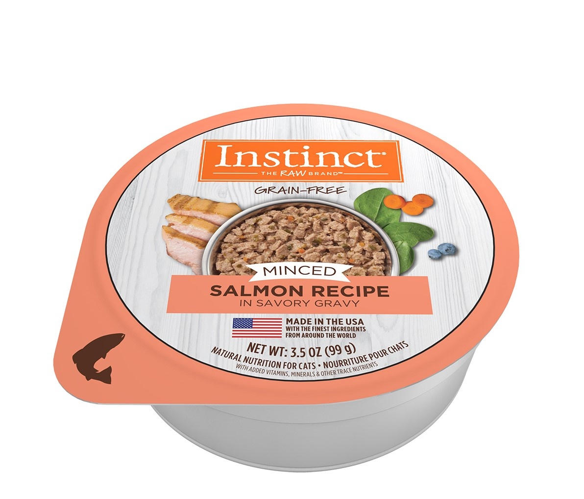 NATURES VARIETY INSTINCT MINCED SALMON CAT 3.5OZ CASE OF 12