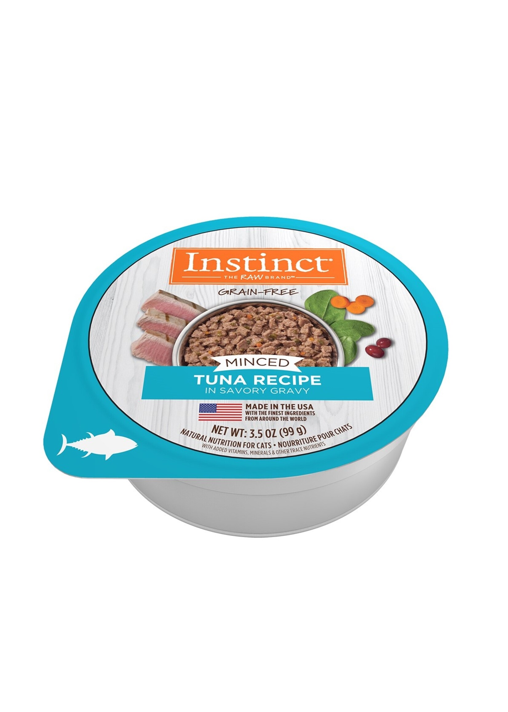 Instinct Instinct Minced Tuna Recipe Wet Cat Food, 3.5 Oz. Trays, Case of 12