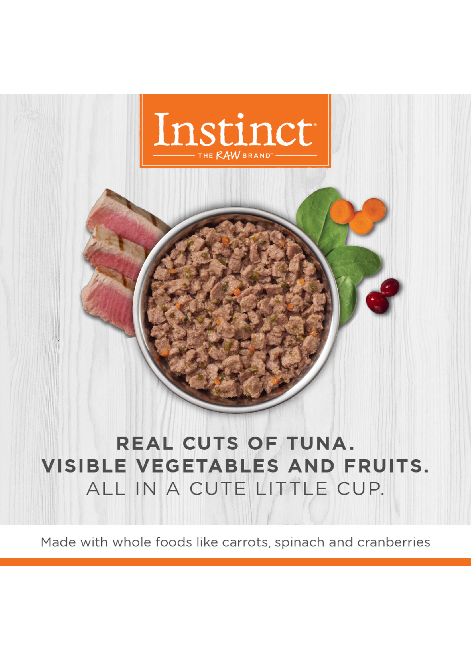 Instinct Instinct Minced Tuna Recipe Wet Cat Food, 3.5 Oz. Trays, Case of 12