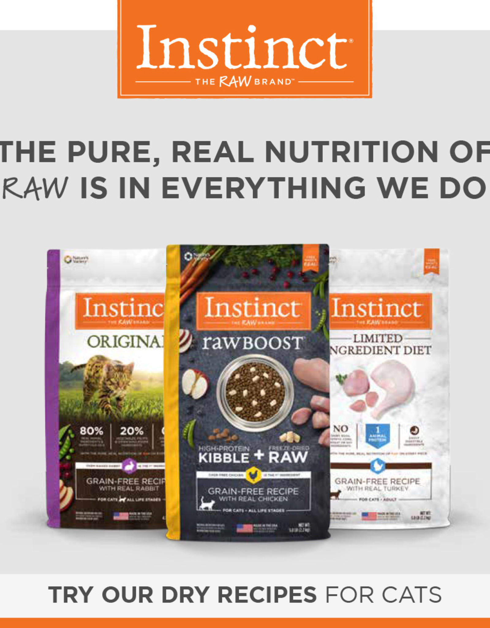 Instinct Instinct Minced Tuna Recipe Wet Cat Food, 3.5 Oz. Trays, Case of 12