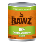 RAWZ RAWZ DOG CAN 96% CHICKEN & LIVER 12.5OZ CASE OF 12
