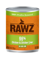 RAWZ RAWZ DOG CAN 96% CHICKEN & LIVER 12.5OZ CASE OF 12