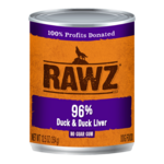 RAWZ RAWZ DOG CAN DUCK & DUCK LIVER 12.5OZ CASE OF 12