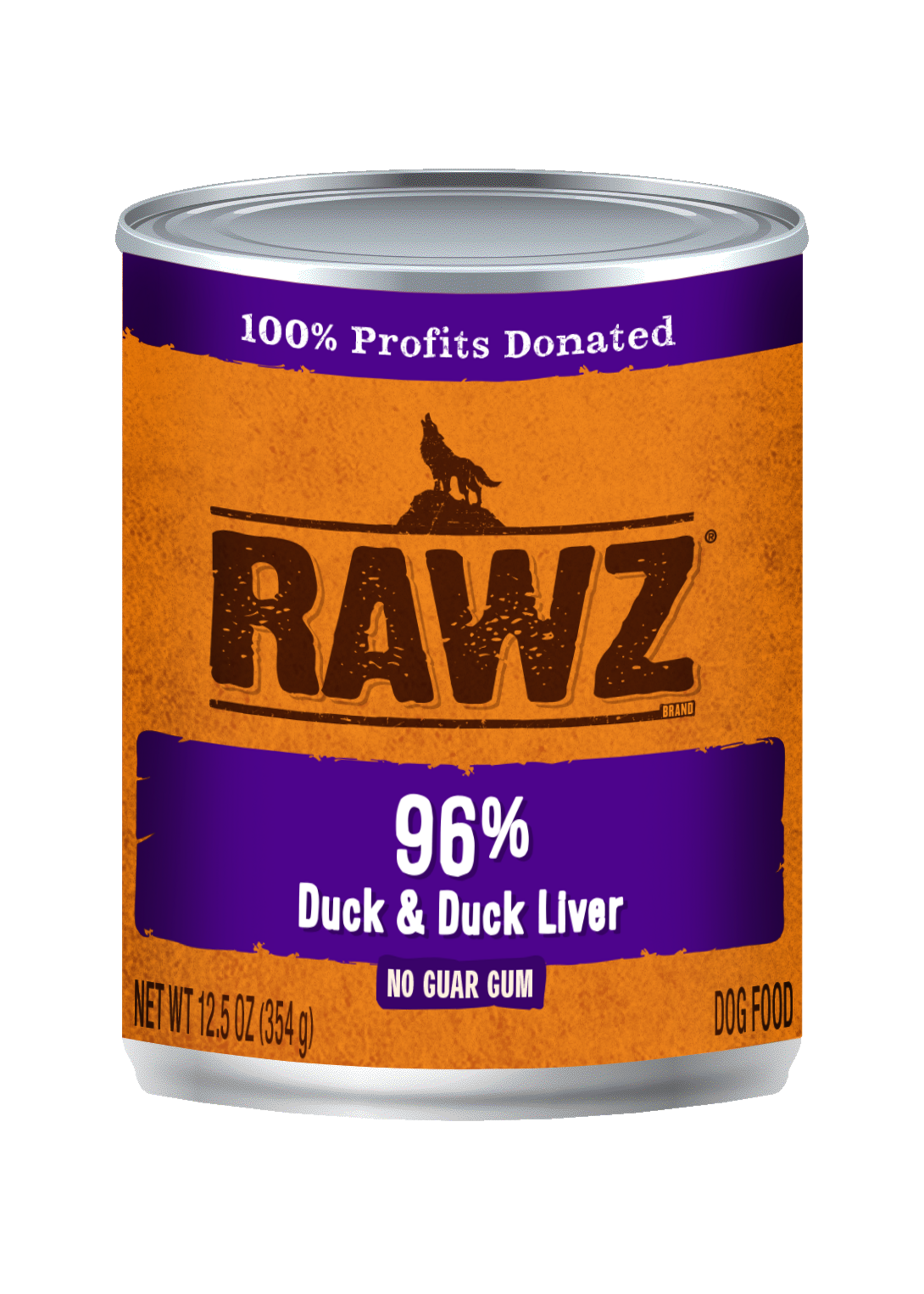 RAWZ RAWZ DOG CAN DUCK & DUCK LIVER 12.5OZ CASE OF 12