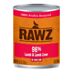 RAWZ RAWZ DOG CAN LAMB & LAMB LIVER 12.5OZ CASE OF 12