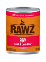 RAWZ RAWZ DOG CAN LAMB & LAMB LIVER 12.5OZ CASE OF 12