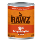 RAWZ RAWZ DOG CAN TURKEY & TURKEY LIVER 12.5OZ CASE OF 12
