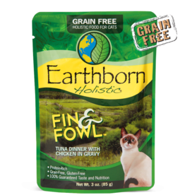 EARTHBORN EARTHBORN HOLISTIC CAT FIN & FOWL POUCH 3OZ CASE OF 24