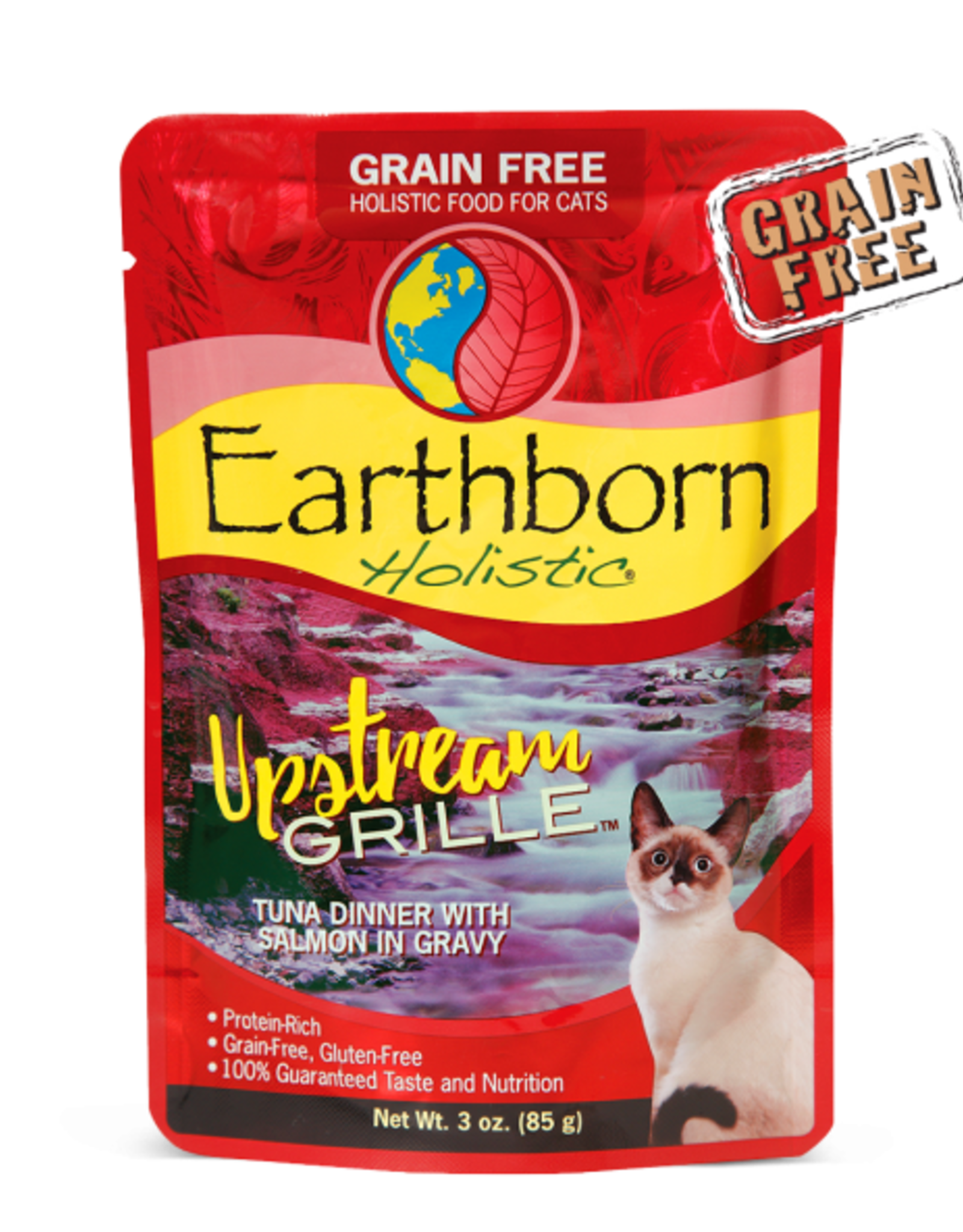 EARTHBORN EARTHBORN HOLISTIC CAT UPSTREAM GRILLE POUCH 3OZ CASE OF 24