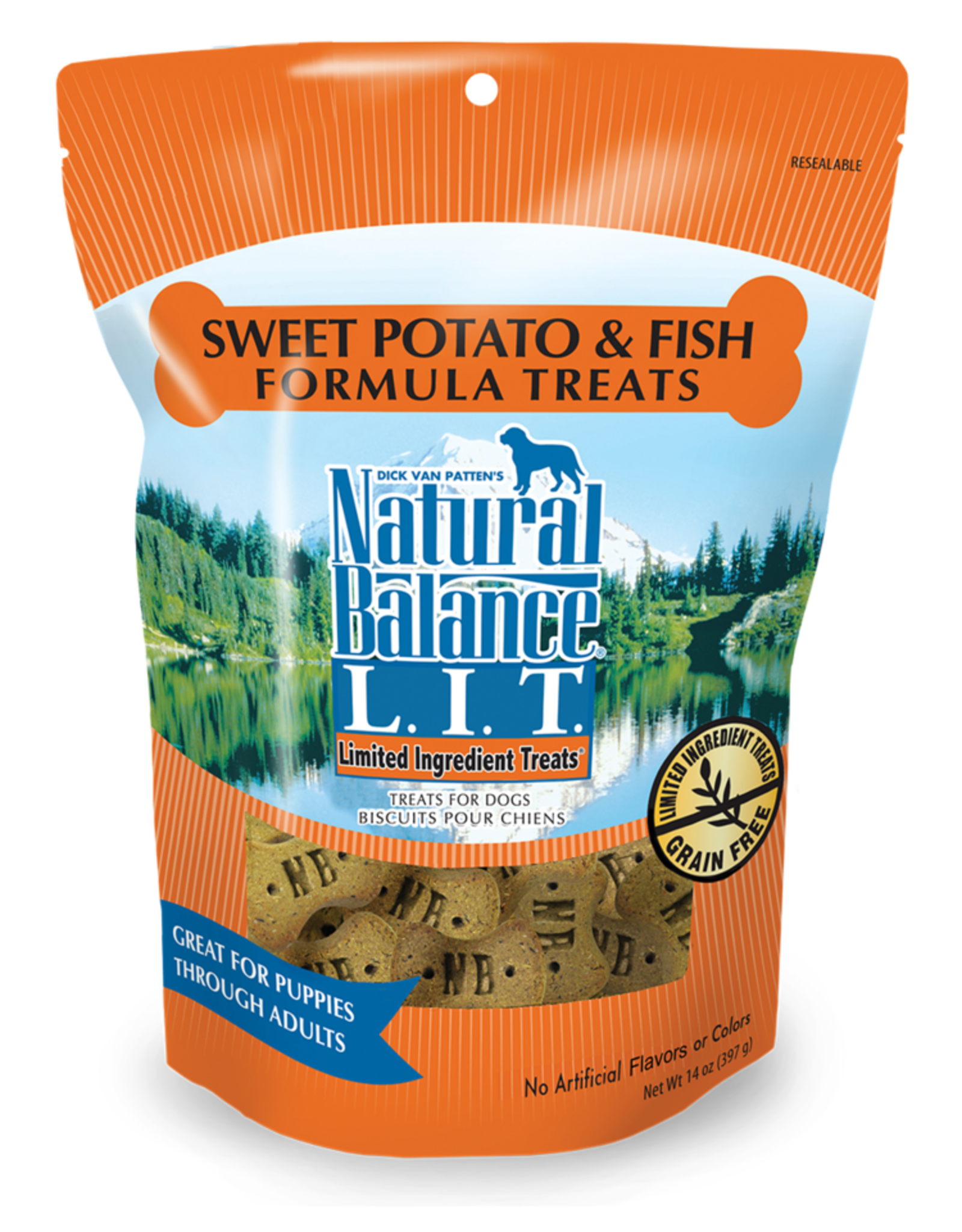 NATURAL BALANCE PET FOODS, INC NATURAL BALANCE CRUNCHY BISCUIT SWEET POTATO & FISH 14OZ