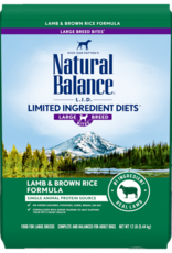 NATURAL BALANCE PET FOODS, INC NATURAL BALANCE LID LARGE BREED LAMB & RICE 12LBS