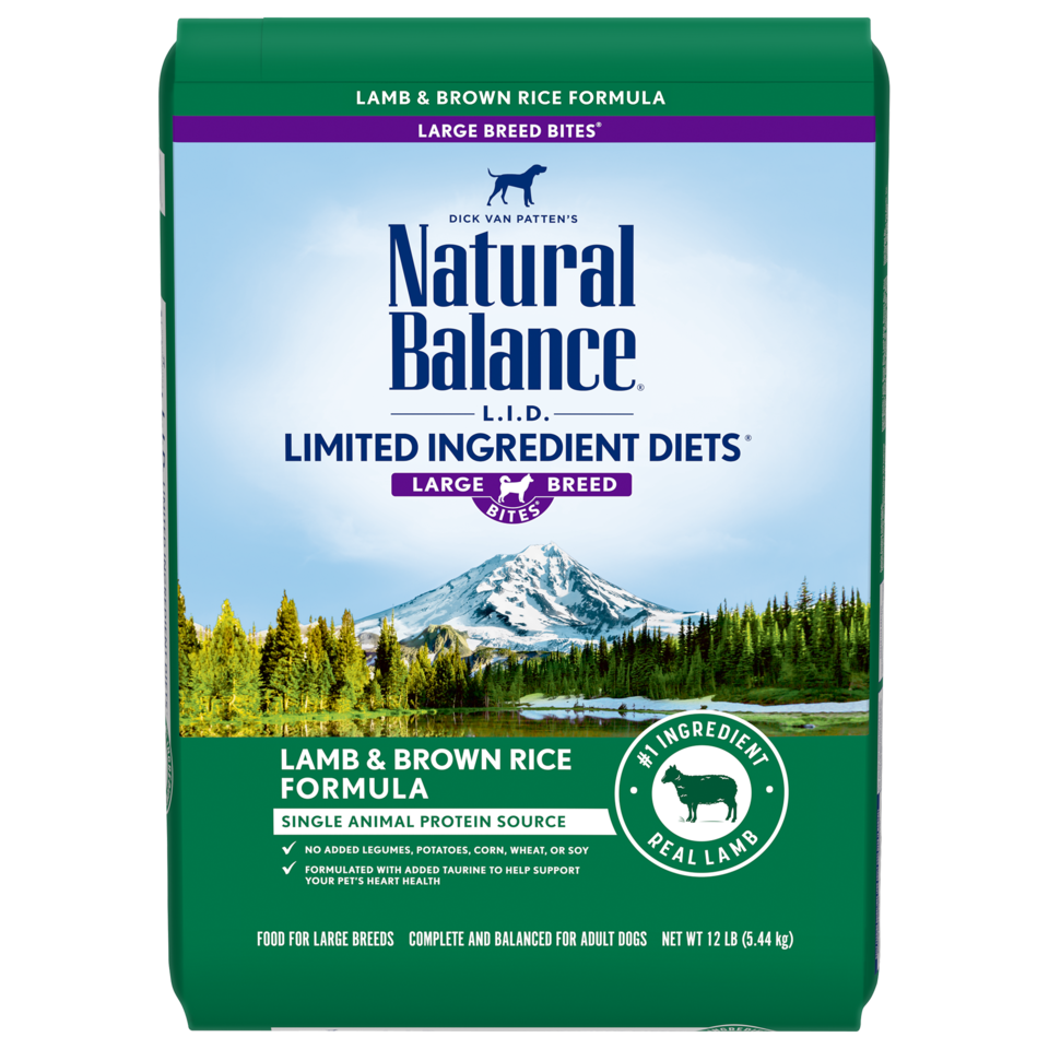 NATURAL BALANCE LID LARGE BREED LAMB & RICE 12LBS Pickering Valley