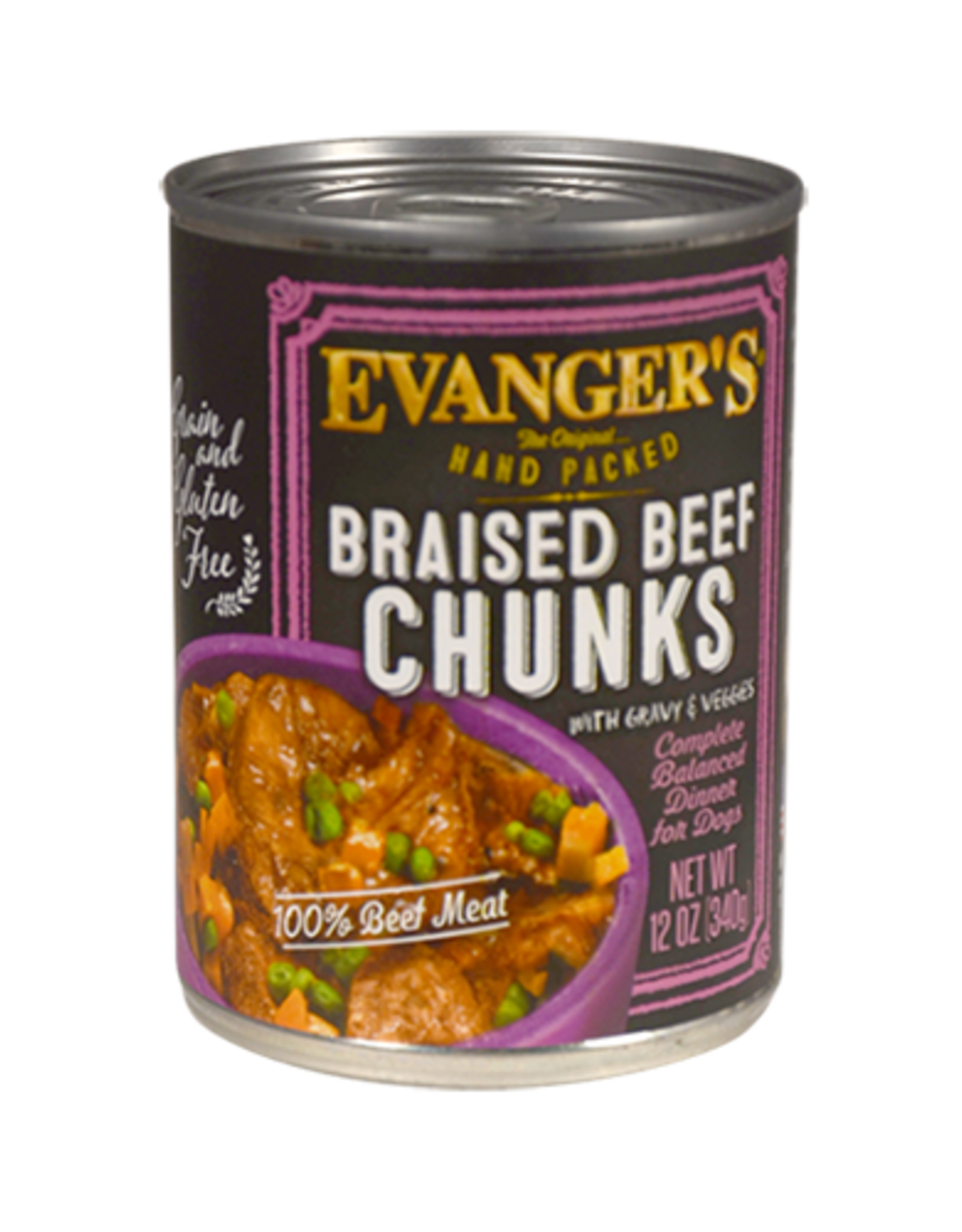 EVANGER'S EVANGER'S HP BRAISED BEEF CHUNKS W/ GRAVY 13OZ CASE OF 12