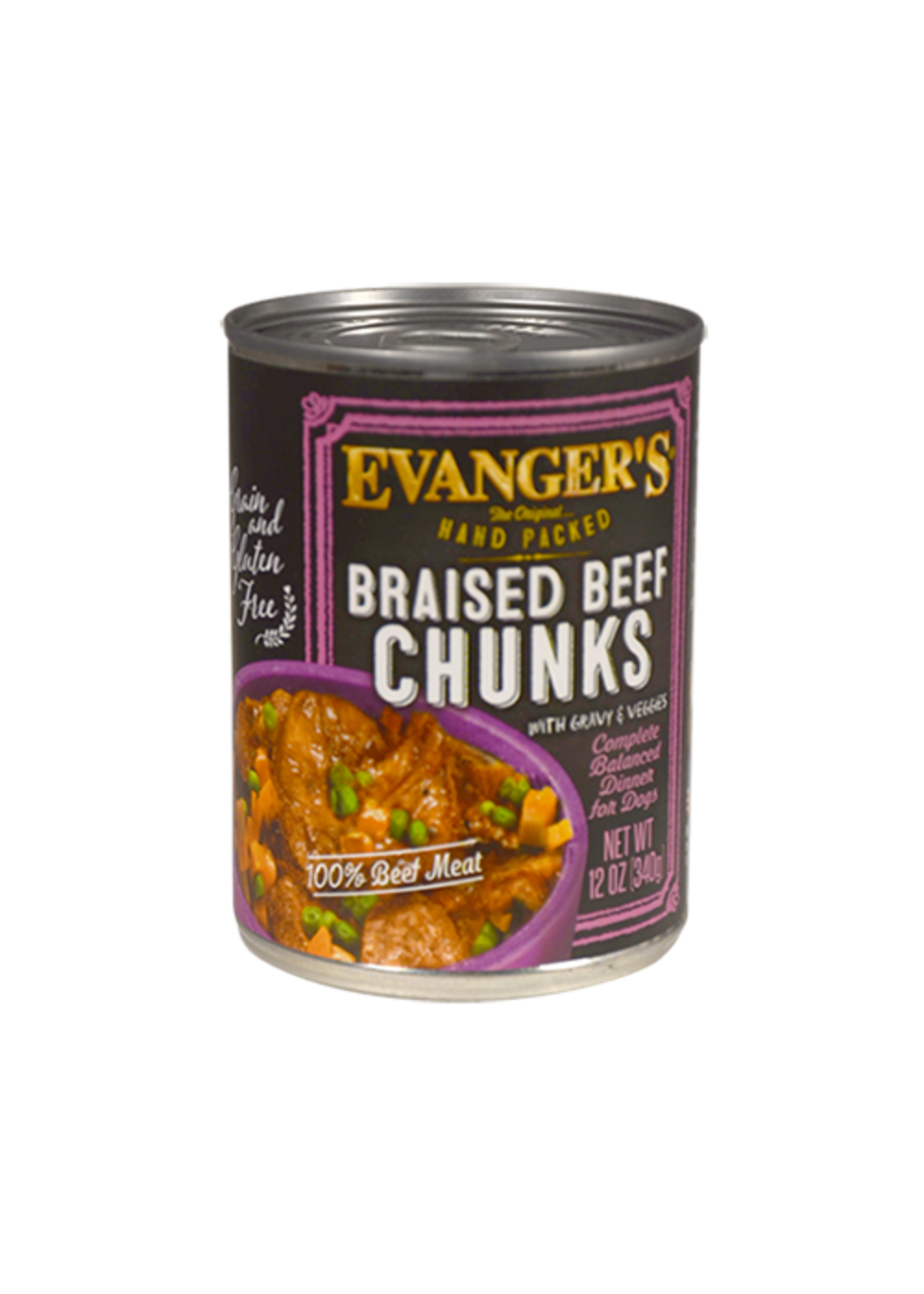Evanger's EVANGER'S HP BRAISED BEEF CHUNKS W/ GRAVY 13OZ CASE OF 12