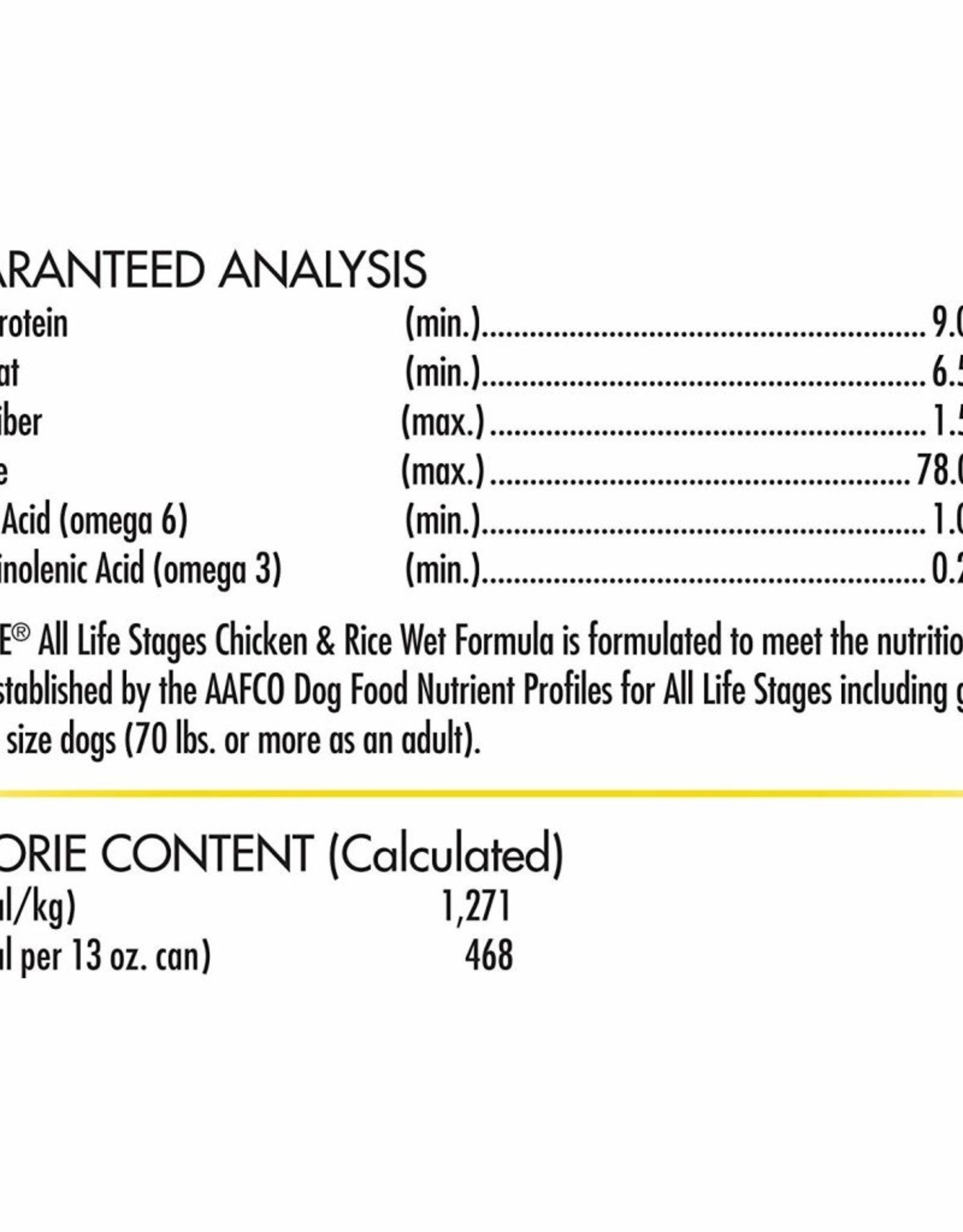 CANIDAE PET FOODS CANIDAE DOG CAN ALL LIFE STAGES CHICKEN & RICE 13 OZ CASE OF 12