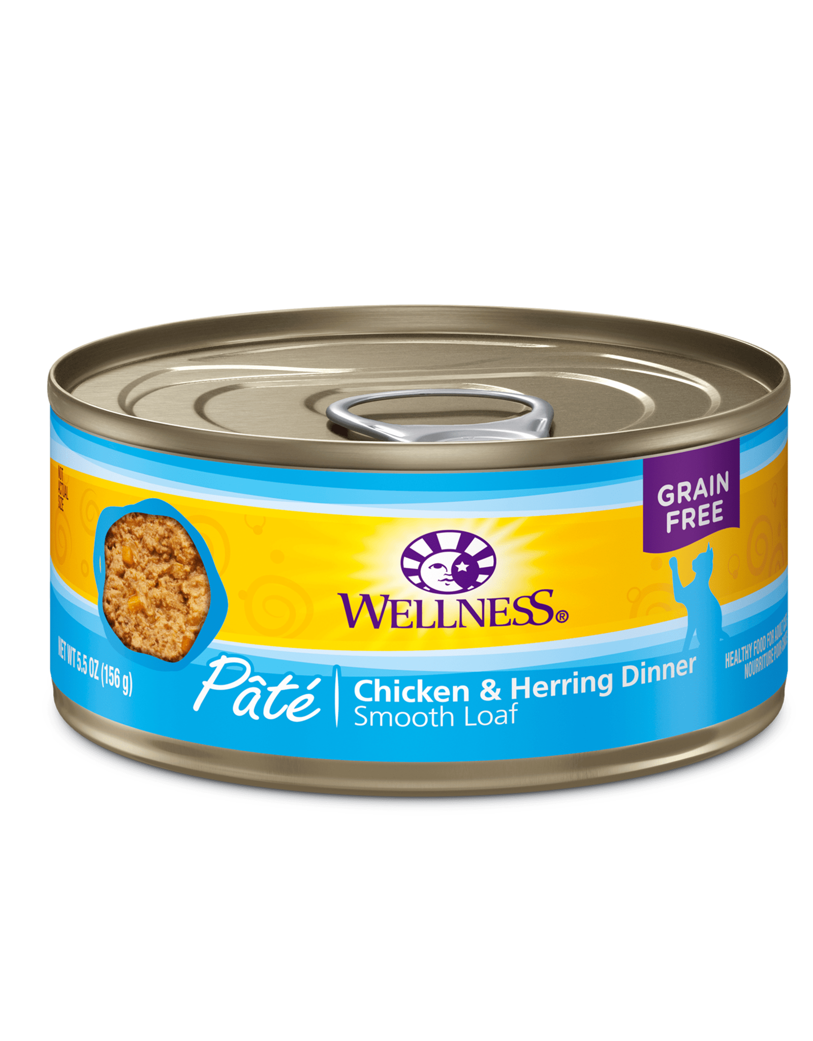 Wellness Wellness Cat Chicken & Herring Pate 5.5 Oz Cans, Case of 24