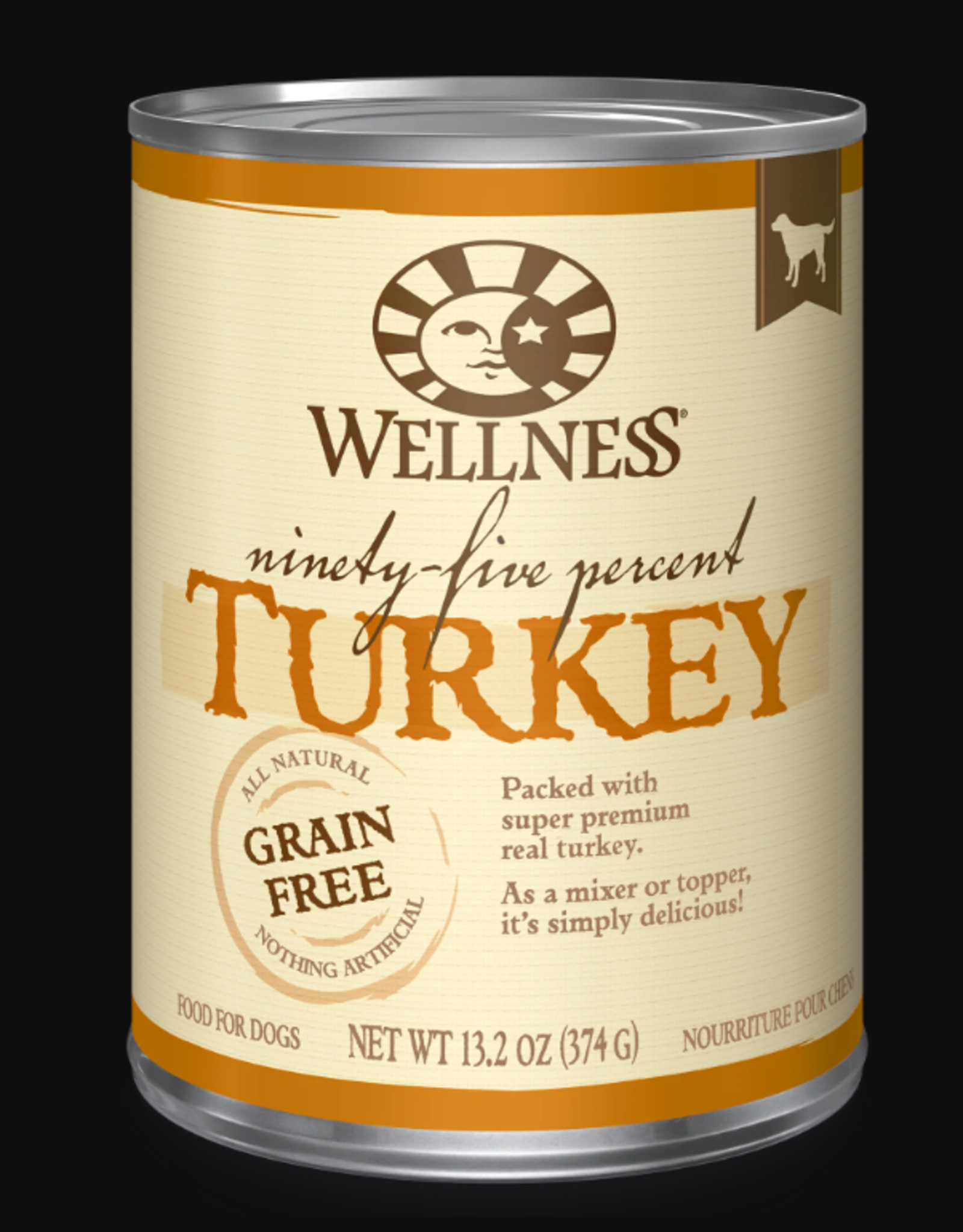 WELLPET LLC WELLNESS DOG CAN 95% TURKEY 13.2OZ CASE OF 12