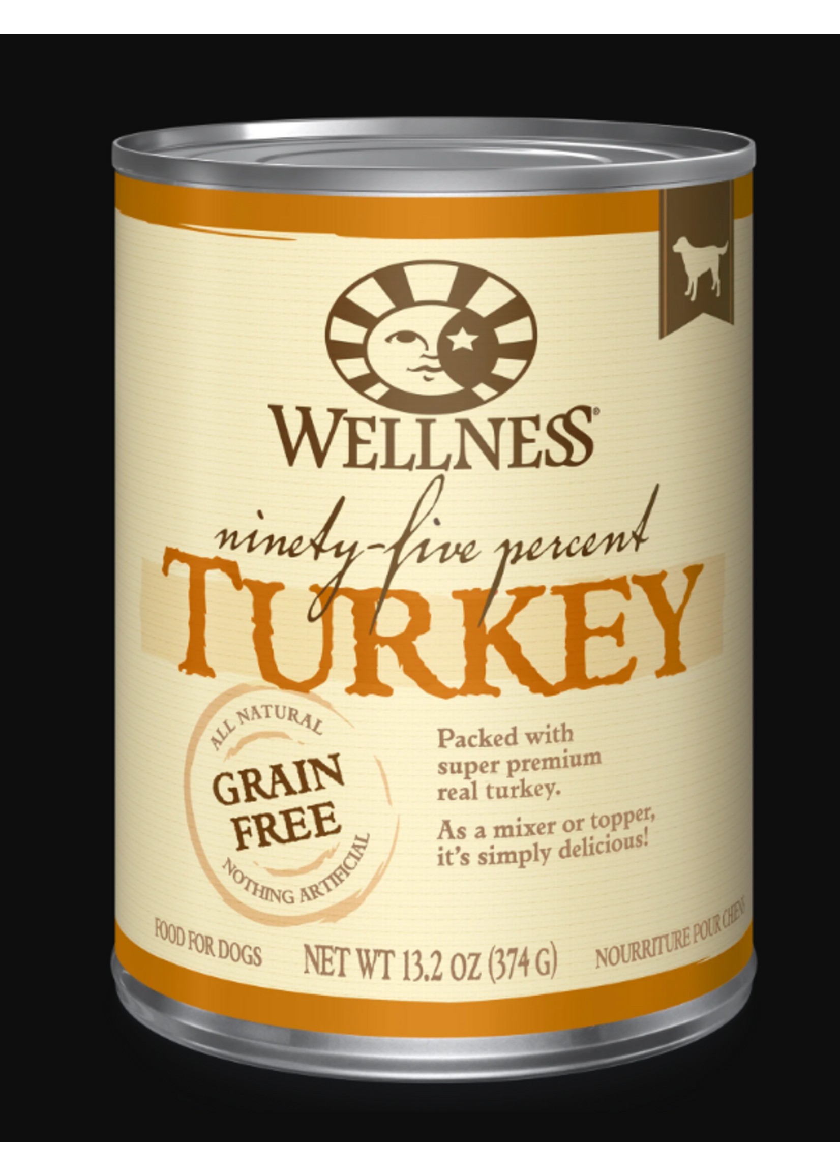 Wellness WELLNESS DOG CAN 95% TURKEY 13.2OZ CASE OF 12