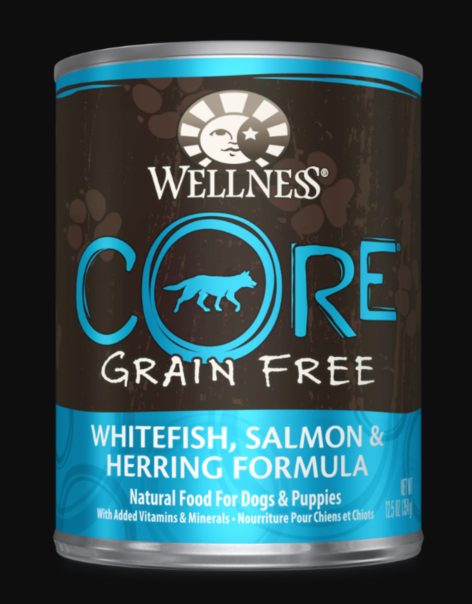 WELLPET LLC WELLNESS DOG CAN CORE SALMON WHITEFISH & HERRING 12.5OZ CASE OF 12