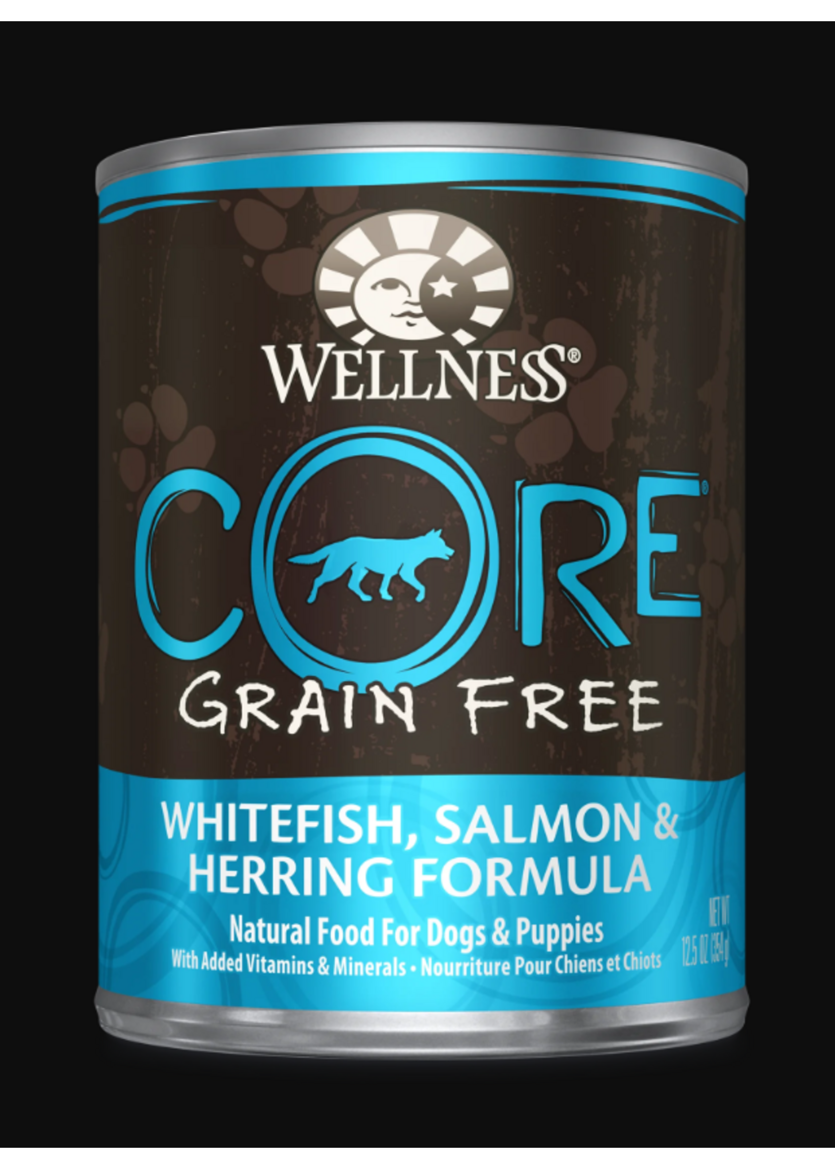 Wellness WELLNESS DOG CAN CORE SALMON WHITEFISH & HERRING 12.5OZ CASE OF 12
