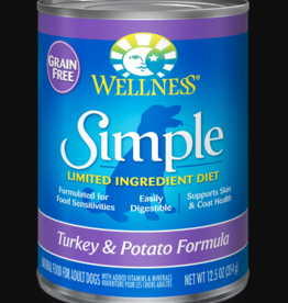 Wellness WELLNESS DOG CAN SIMPLE TURKEY 12.5OZ CASE OF 12