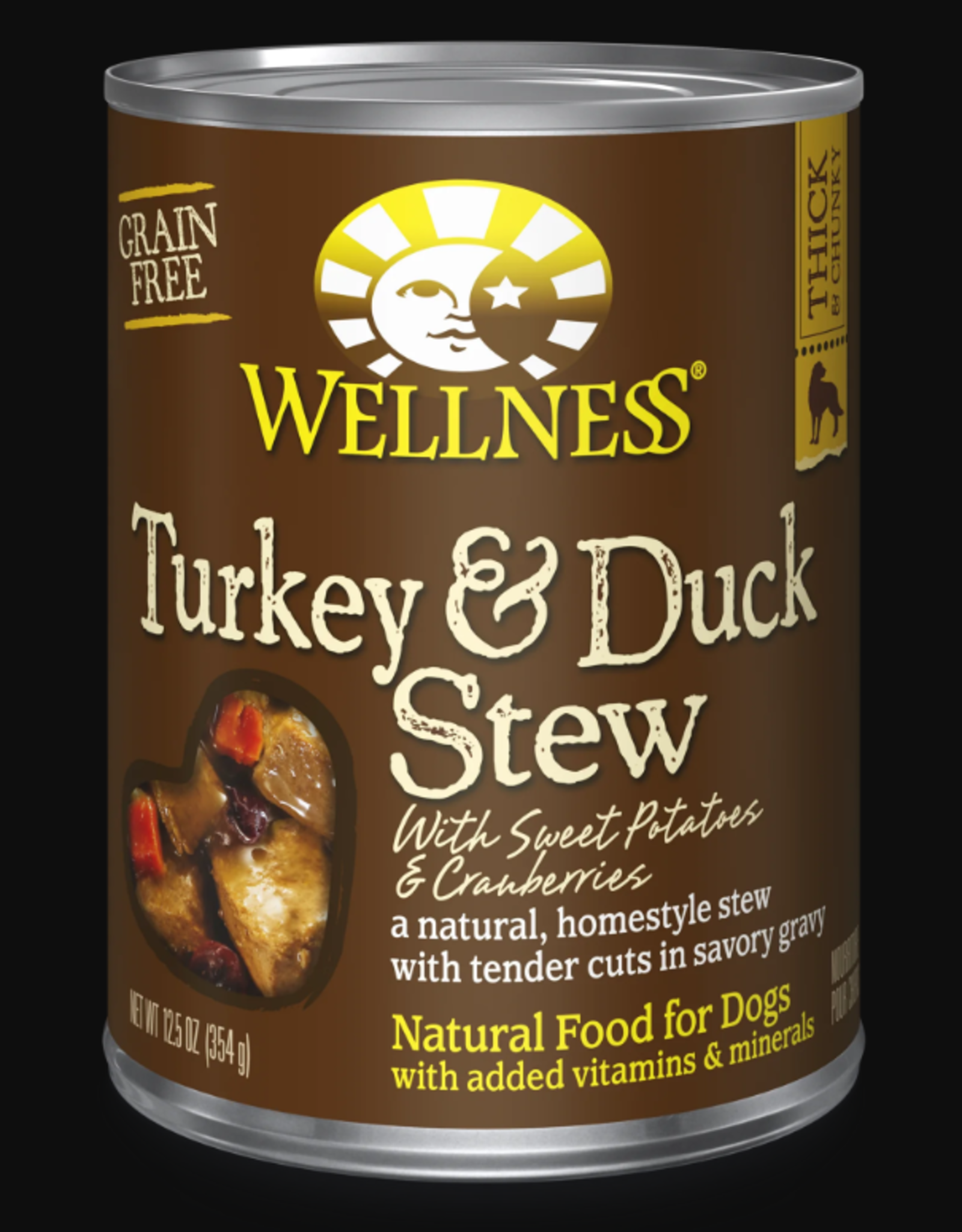 WELLPET LLC WELLNESS DOG CAN TURKEY & DUCK STEW 12.5OZ CASE OF 12