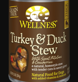 WELLPET LLC WELLNESS DOG CAN TURKEY & DUCK STEW 12.5OZ CASE OF 12