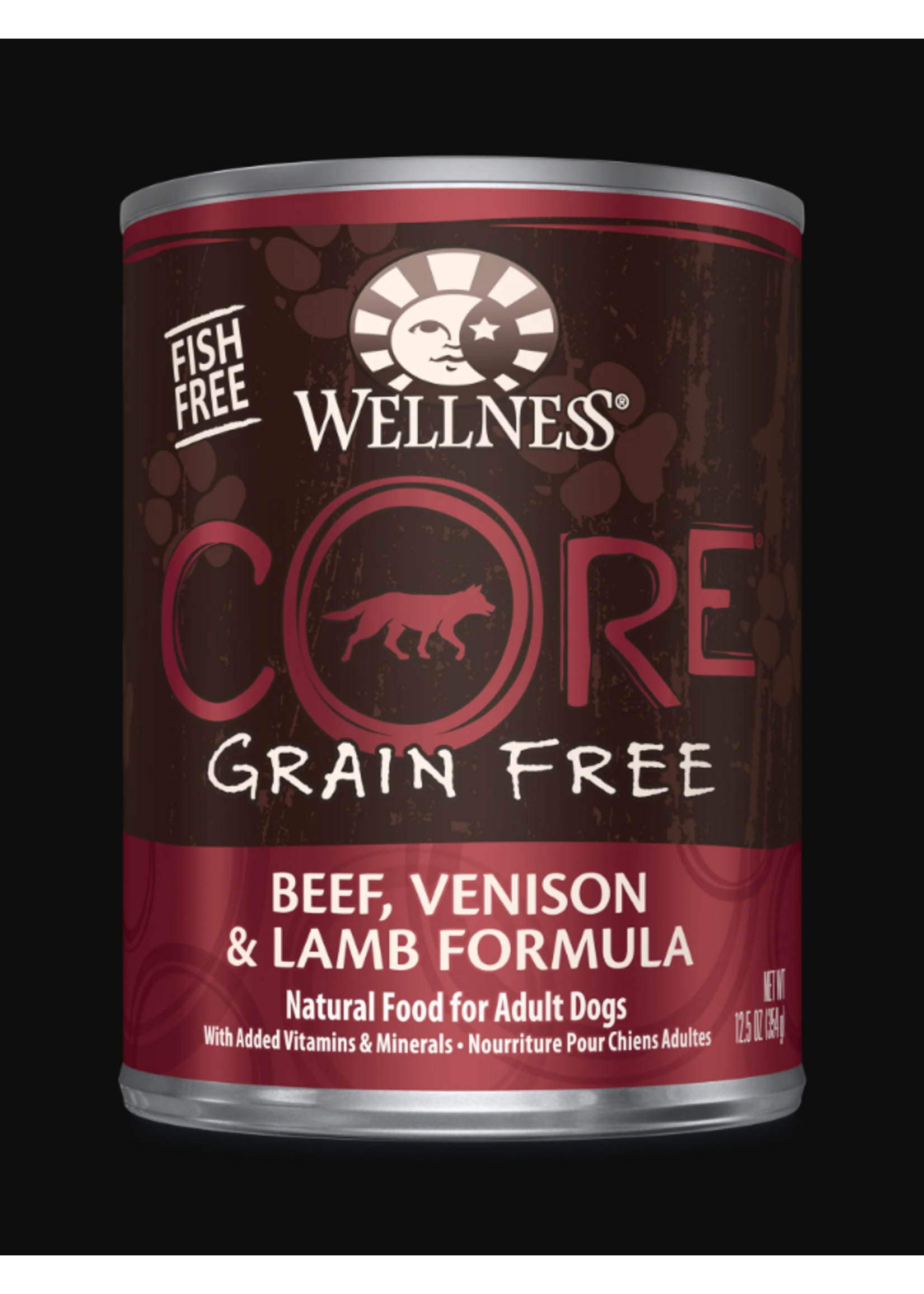 Wellness WELLNESS DOG CORE CAN BEEF VENISON & LAMB 12.5OZ CASE OF 12