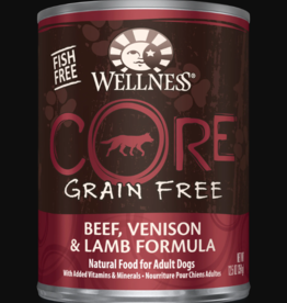 WELLPET LLC WELLNESS DOG CORE CAN BEEF VENISON & LAMB 12.5OZ CASE OF 12